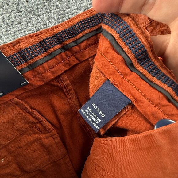 NWT Cremieux Soho Peach Orange 40x30 Pants Chino Twill Comfort Stretch Men - Picture 14 of 14